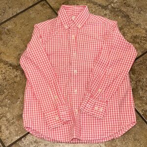 Crewcuts Boys Pink Gingham Shirt Sz 8